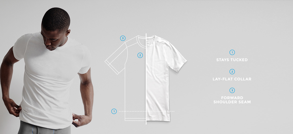 Mack Weldon Men's 18Hour Jersey Crew Neck Undershirt Our Custom